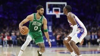 BSJ Live Coverage: Celtics vs. 76ers preseason 8:00 p.m. - Jaylen Brown is back at TD Garden taken at TD Garden (Celtics). Photo by © Bill Streicher