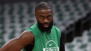 Simone: Jaylen Brown hasn't left the headlines since Celtics' playoff exit taken at BSJ Headquarters (Celtics). Photo by © Winslow Townson