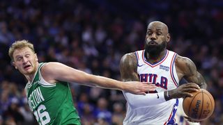 FINAL: Celtics 125, 76ers 120 - Boston's bench takes down Philadelphia taken at BSJ Headquarters (Celtics). Photo by © Bill Streicher