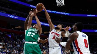 Simone: Celtics connecting mistakes turned into a Pistons avalanche taken at Little Caesars Arena (Celtics). Photo by © Rick Osentoski