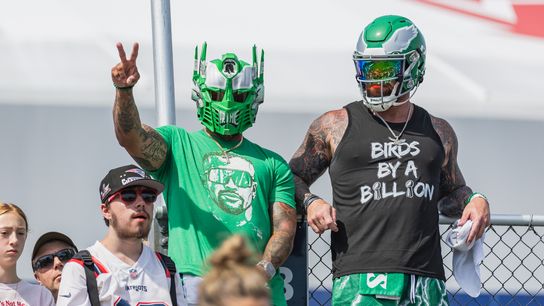 BSJ Live Q&A: Bedard on Patriots after Eagles joint practices, 3 p.m. Friday 08.21.26 taken at Gillette Stadium (Patriots). Photo by (Paul Johnson for BSJ)