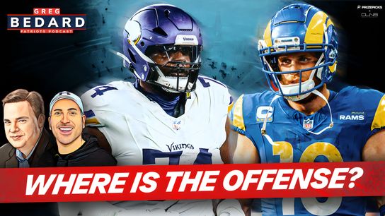 .@PrizePicks & @FactorMeals Bedard Patriots Podcast: With the Andrews release, where's the offense? taken at BSJ Headquarters (Patriots)