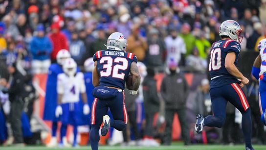 Rookie TreVeyon Henderson continues to makes history for Patriots - 'He's a great player for us' taken at Gillette Stadium. Photo by (Adam Richins for BSJ)