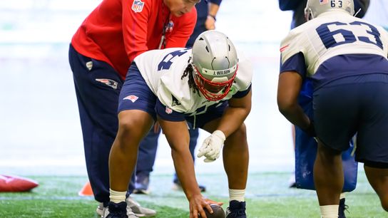 Completed Q&A: Bedard on Patriots offseason, rookie camp 05.14.25 taken at BSJ Headquarters (Patriots)