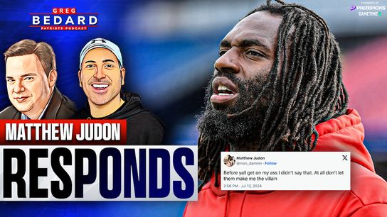 .@Gametime Bedard Patriots Podcast: Aiyuk, front office roles and Judon responds taken at BSJ Headquarters (Patriots)