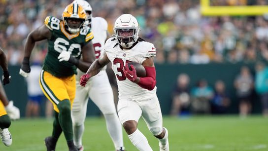 BSJ Live Coverage: Patriots roster cuts 2026 - Patriots trade for Cardinals RB Corey Kiner taken at BSJ Headquarters (Patriots). Photo by (Paul Johnson for BSJ)