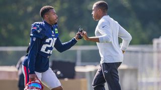 Bedard: Patriots Practice Report 08.20.26 (Defense) - Marcus Jones (2 INTs) stars early, Eagles hit in red zone taken at Gillette Stadium (Patriots). Photo by (Paul Johnson for BSJ)