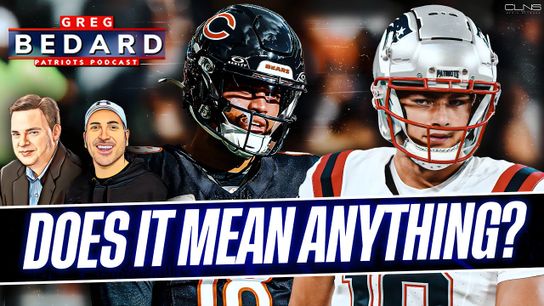 .@Gametime & @Prize Picks Bedard Patriots Podcast: Patriots dominate Bears … does it mean anything? taken at BSJ Headquarters (Patriots)