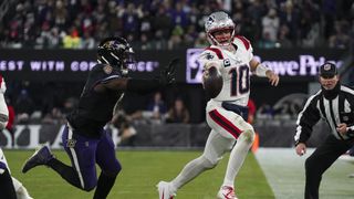 FINAL: Patriots 28,  Ravens 24 - Maye (380 yards), Diggs (138 yards), Chaisson (forced fumble) rescue NE taken at M&T Bank Stadium (Patriots). Photo by (USA Today Network)