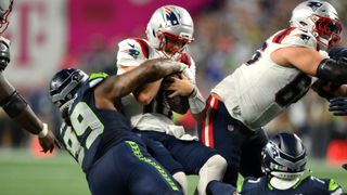 Podcasts: Bedard on Drake Maye, Patriots' loss to Seahawks with 98.5 The SportsHub & CLNS taken at Lumen Field (Patriots). Photo by (USA Today Network)