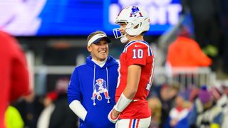 Bedard: Josh McDaniels' pass-happy default mode didn't help Maye vs. Bills, but could it down the road? taken at BSJ Headquarters (Patriots). Photo by (Adam Richins for BSJ)