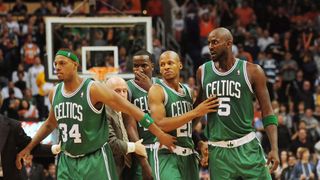 Video: Counting down the five biggest trades in Celtics history taken at BSJ Headquarters (Celtics). Photo by Jennifer Stewart-Imagn Images