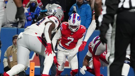 Podcast: Bedard on Patriots' close loss to Bills with 98.5 The SportsHub 12.22.24 taken at BSJ Headquarters (Patriots)