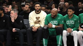 NBA Notebook: How soon can Jayson Tatum return from an Achilles tear? taken at BSJ Headquarters (Celtics). Photo by Brad Penner-Imagn Images