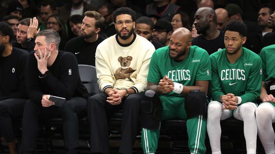 NBA Notebook: How soon can Jayson Tatum return from an Achilles tear? taken at BSJ Headquarters (Celtics)