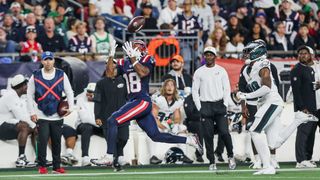 FINAL: Patriots 24, Eagles 21 - Philly answers Kyle Williams 69-yard TD taken at Gillette Stadium (Patriots). Photo by (Paul Johnson for BSJ)