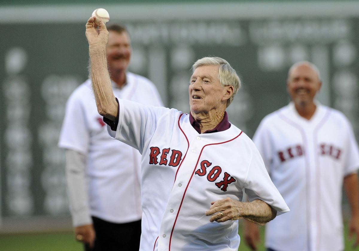 Jul 30, 2013; Boston, MA, USA; Former Boston Red Sox manager Joe Morgan throws out the first pitch prior to a game against the Seattle Mariners at Fenway Park. Jul 30, 2013; Boston, MA, USA; Former Boston Red Sox manager Joe Morgan throws out the first pitch prior to a game against the Seattle Mariners at Fenway Park.