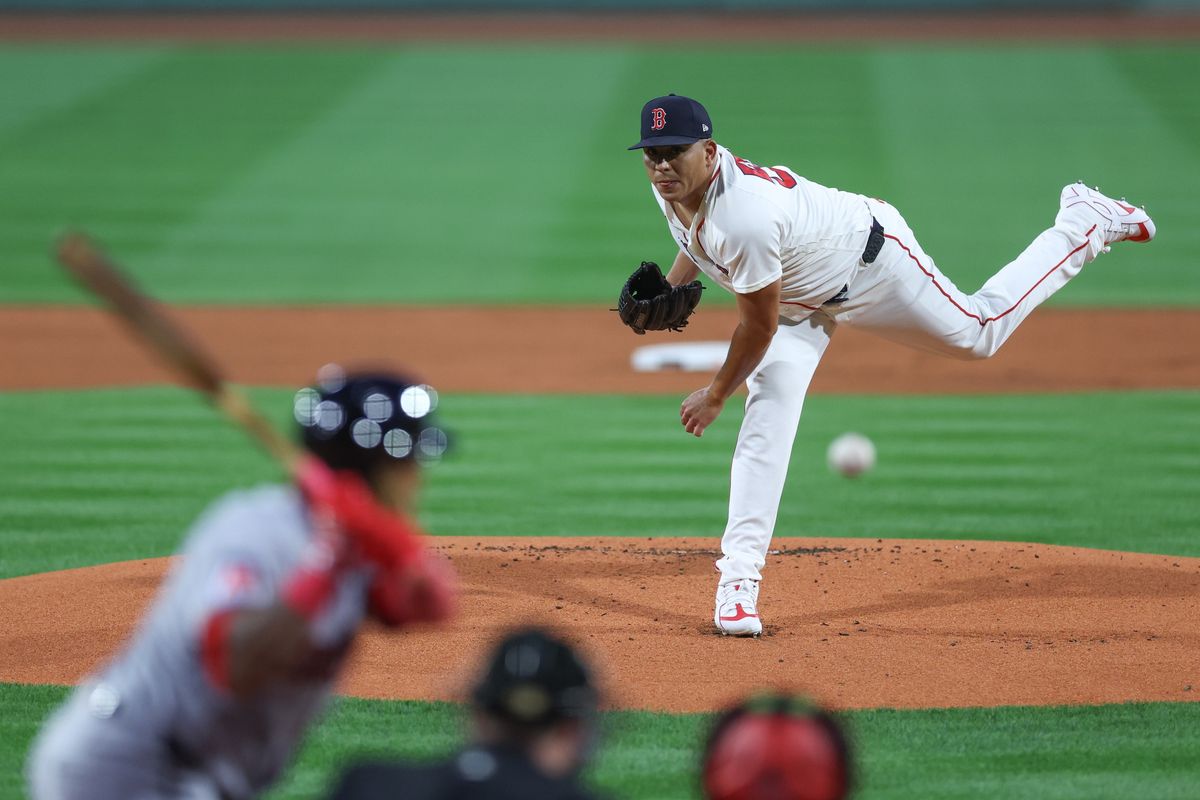 Sep 24, 2026; Boston, Massachusetts, USA; Boston Red Sox starting pitcher Ranger Suarez (55) delivers a pitch during the first inning against the Cleveland Guardians at Fenway Park. Sep 24, 2026; Boston, Massachusetts, USA; Boston Red Sox starting pitcher Ranger Suarez (55) delivers a pitch during the first inning against the Cleveland Guardians at Fenway Park.