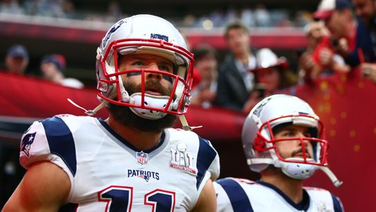 Players show support for Edelman via social media taken at BSJ Headquarters (Patriots)