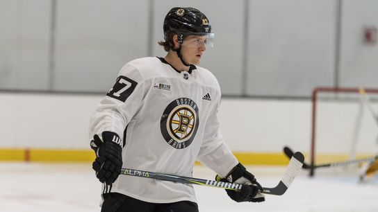 Bruins camp: Krug out three weeks with face fracture taken at Warrior Ice Arena (Bruins)