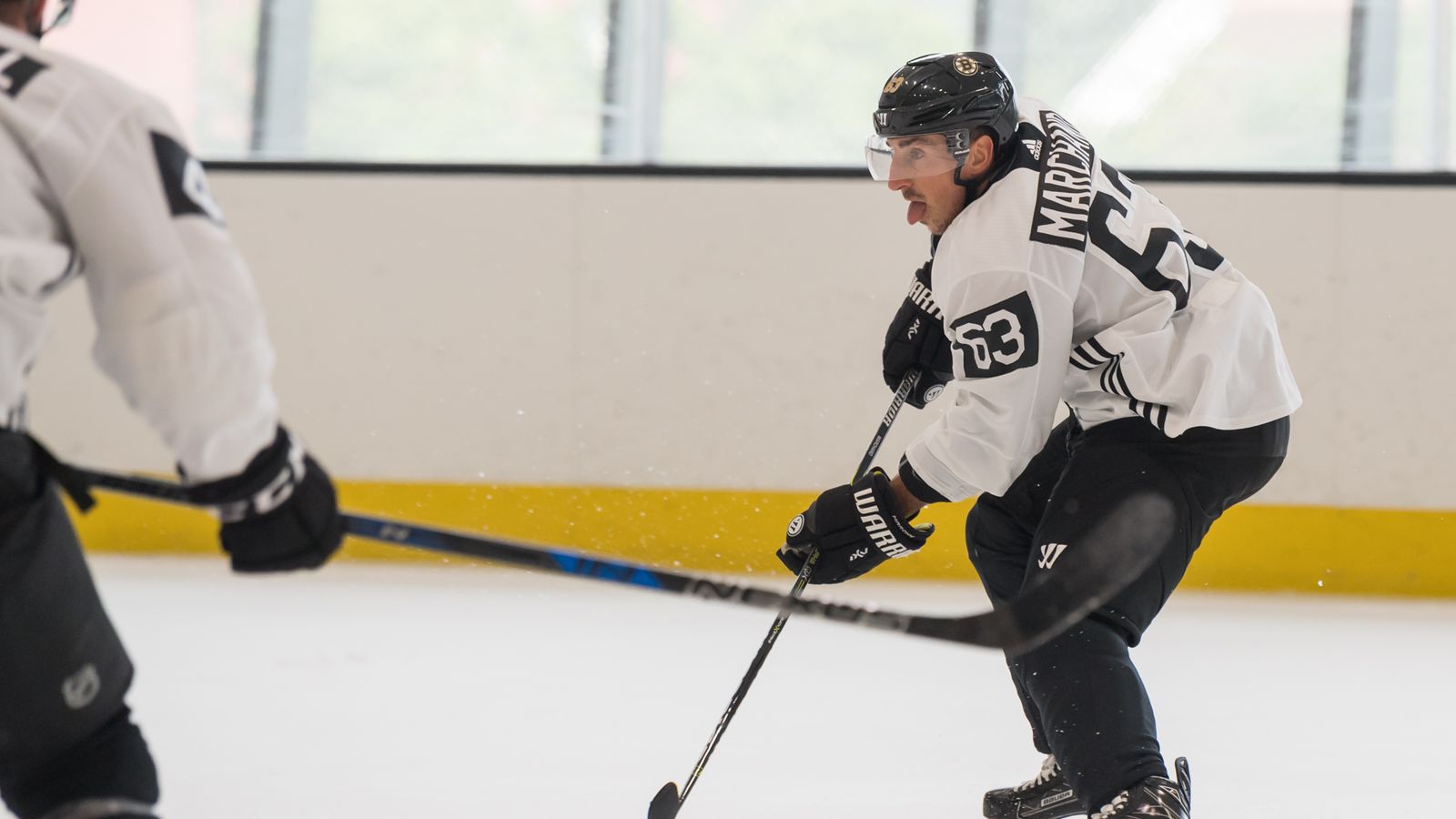 Bruins' Marchand calls new faceoff violation rule a 'joke'