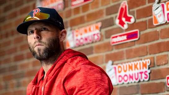 MLB Notebook: Dustin Pedroia talks rehab ramp up; can Yankees be counted out on Machado? taken at BSJ Headquarters (Red Sox)