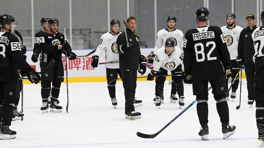 With 8 days to go before the season, where does the Bruins' roster stand? taken at TD Garden (Bruins)