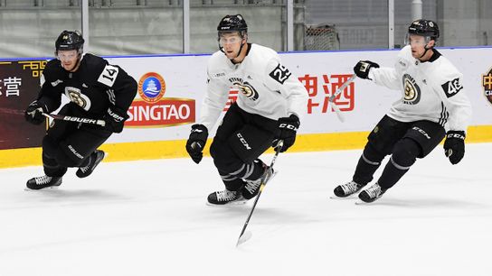For Walpole's Chris Wagner, being a Bruin is starting to sink in taken at Warrior Ice Arena (Bruins)