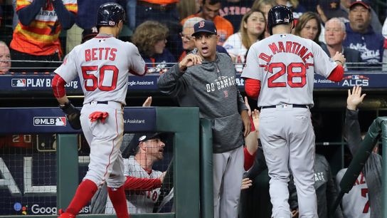 ALCS Game 4 Final: Red Sox 8, Astros 6 - Benintendi's diving catch saves Sox (3-1 series lead) taken at Minute Maid Park (2018 ALCS)