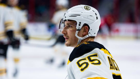 On Hockey Fights Cancer Night, Noel Acciari pays tribute to 'best friend', former teammate Drew Brown taken at TD Garden (Bruins)