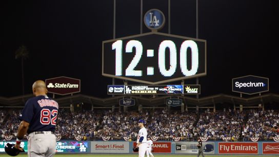 Game 3 Final: Dodgers 3, Red Sox 2 (18) - Kinsler's throw in 13th ties it, Muncy HR wins it taken at Dodger Stadium (2018 World Series)