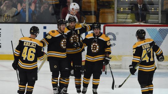 BSJ Game Report: Bruins 4, Golden Knights 1 - Secondary scoring breaks through, Halak stands tall again taken at TD Garden (Bruins)