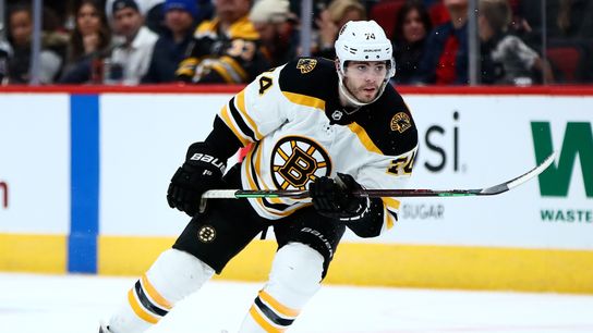 Jake DeBrusk details recovery from concussion, lessons learned along the way -  ‘I was not straight up with it’ taken at Warrior Ice Arena (Bruins)