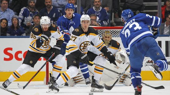 Boston’s D corps suffers another scare after Kevan Miller takes puck to the throat taken at Scotiabank Arena (Bruins)