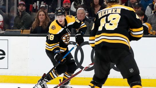 With David Pastrnak out, where do the Bruins go from here? taken at Warrior Ice Arena (Bruins)