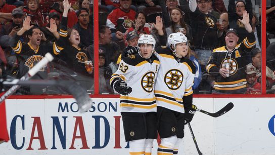 Still fighting injuries and inconsistent play, Bruins sticking with Marchand-Krejci-Pastrnak line up front taken at BSJ Headquarters (Bruins)