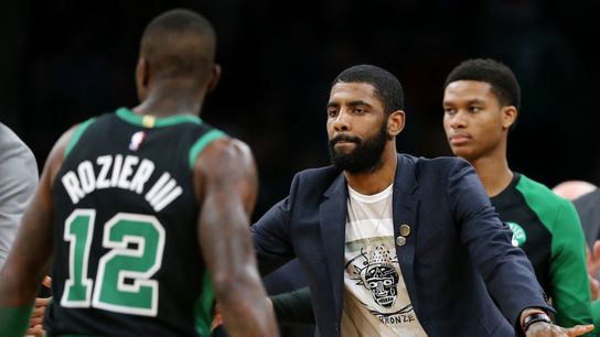 After another loss, Kyrie Irving strikes new leadership tone, will it help? taken at BSJ Headquarters (Celtics)