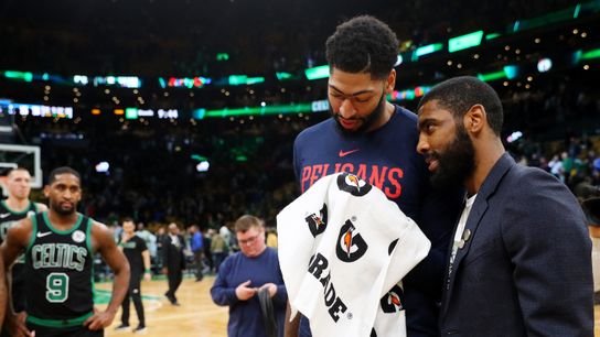 Anthony Davis, Kyrie Irving and the Celtics' waiting game taken at BSJ Headquarters (Celtics)