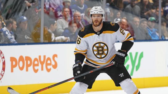 UPDATED: Kevan Miller to miss at least 5 weeks with larynx injury, Carlo has chance to return Thursday taken at Warrior Ice Arena (Bruins)