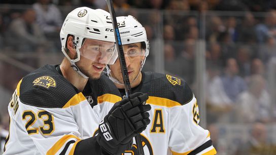 After a quick recall, Jakob Forsbacka Karlsson will have to find his game up in NHL ranks taken at Warrior Ice Arena (Bruins)