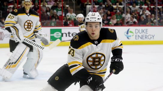 Charlie McAvoy details recovery from infection that sidelined him for last two weeks taken at Warrior Ice Arena (Bruins)