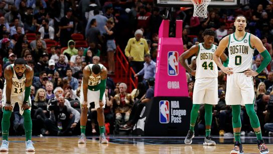 Why did tempers flare on Celtics bench in loss to Heat? taken at BSJ Headquarters (Celtics)