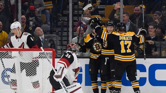 The average age is 22, but the Donato-JFK-Heinen line might be just the mix the Bruins need right now taken at TD Garden (Bruins)