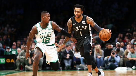 Examining the prohibitive cost of a potential D'Angelo Russell pursuit for Celtics taken at BSJ Headquarters (Celtics)