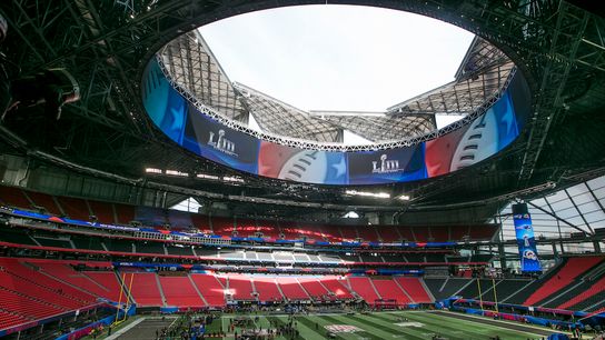 Patriots Notebook: Friends and family join team for fun session at Mercedes-Benz Stadium taken at Georgia World Congress Center (Super Bowl LIII)