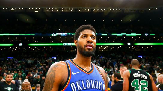 Paul George on Gordon Hayward's recovery: 'He can't be too hard on himself' taken at TD Garden (Celtics)