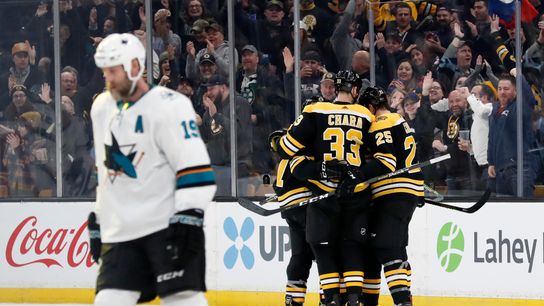 BSJ Game Report: Bruins 4, Sharks 1 - B’s pummel Sharks, extend point streak to 14 games taken at TD Garden (Bruins)