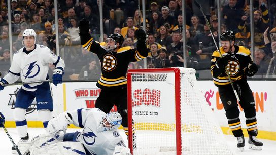 The fishbowl line made its return for Boston, and Noel Acciari reaped the rewards taken at TD Garden (Bruins)