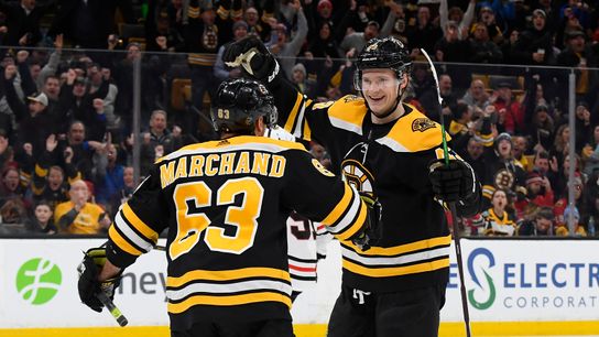 BSJ Game Report: Bruins 6, Blackhawks 3 - Top line rolls as B's start life without Pastrnak taken at TD Garden (Bruins)