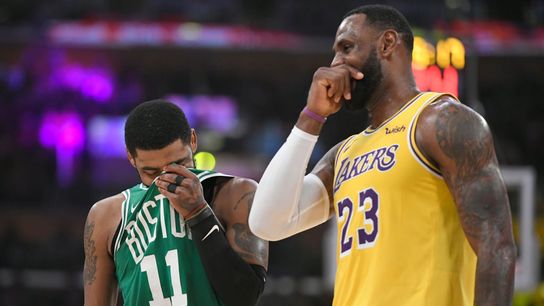 Exploring the return of Kyrie Irving playing hard defense taken at Staples Center (Celtics)